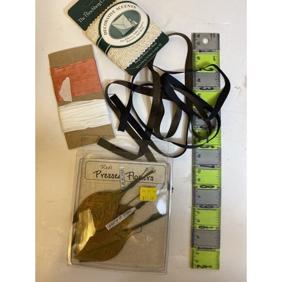 Slow Stitch Junk Journal Kit Vtg Neutral Fabric Remnants Sewing Crafts Stickers - Picture 5 of 9